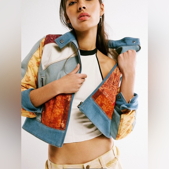 Free People Extravaganza Patchwork Jacket NWT Size XS